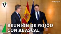 Feijóo se reúne con el líder de Vox, Santiago Abascal, en su ronda para la investidura