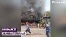 Diduga Ada Korsleting, Minimarket 2 Lantai di Tangerang, Banten Terbakar