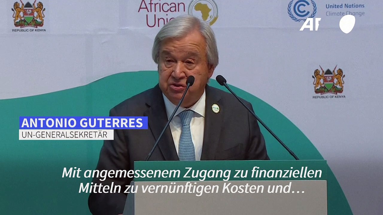 Guterres: Afrika könnte 'Supermacht' bei erneuerbaren Energien werden