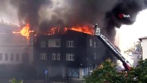 Kadıköy Yenisahra'da 2 katlı iş yerinde yangın: Bölgeye çok sayıda itfaiye ekibi sevk edildi