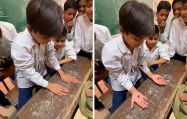 Jongetje verovert het internet met goocheltruc met steentjes