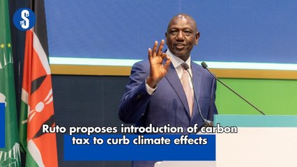 Ruto proposes introduction of carbon tax to curb climate effects