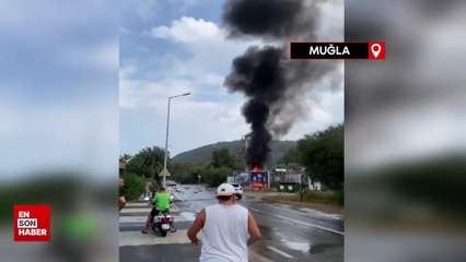 Bodrum'a sağanak sonrası yıldırım düştü: Yangınlar art arda geldi