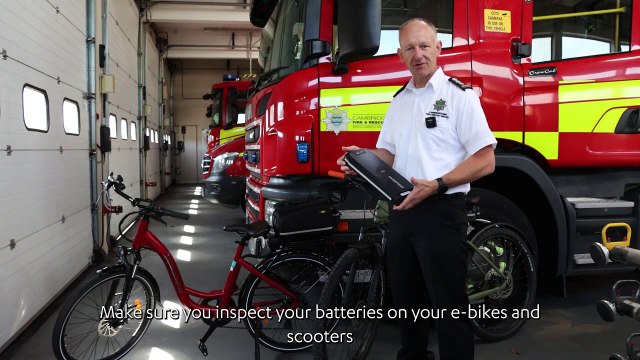 Fire warning over e-bikes charging