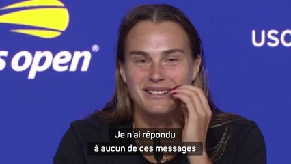 US Open - Sabalenka : "Cette place de numéro 1 mondiale ne changera rien"