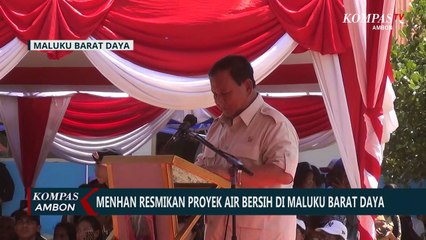 Atasi Kekeringan,Menhan Prabowo Resmikan Sarana Air Bersih Di Maluku Barat Daya