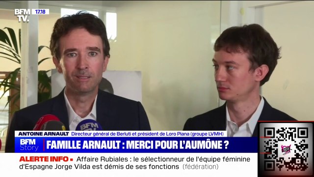 Don de la famille Arnault aux Restos du Cœur: Ça a été un geste spontané (...) quand il y a une situation de crise comme celle-ci, nous répondons présents , affirme Antoine Arnault