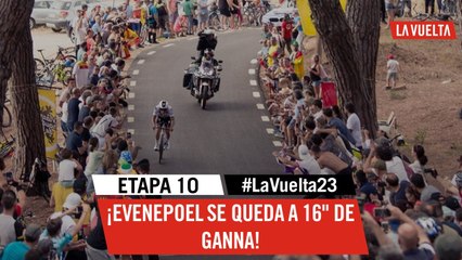 Rainbow Remco crosses 16" down on Ganna! - Stage 10 - La Vuelta 2023