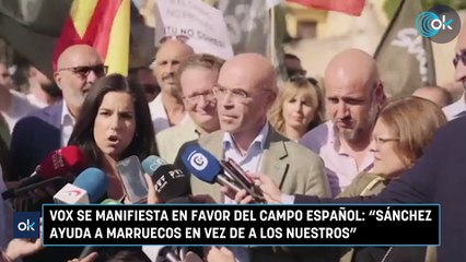 Vox se manifiesta en favor del campo español: "Sánchez ayuda a Marruecos en vez de a los nuestros"