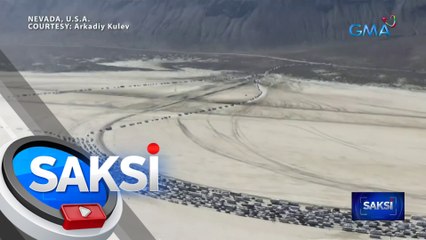 Mga sasakyang paalis ng venue ng Burning Man Festival, halos walang galawan | Saksi