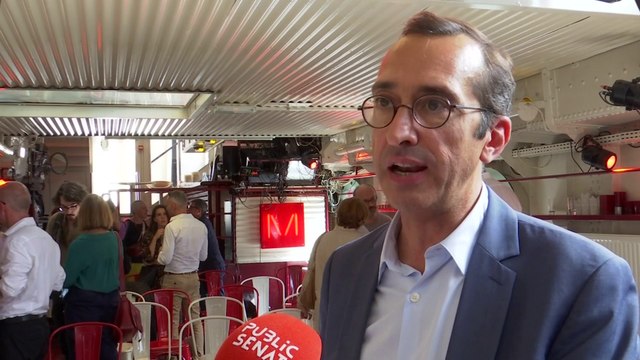 Rémi Féraud (PS) défend sa liste d'union de la gauche pour les sénatoriales à Paris