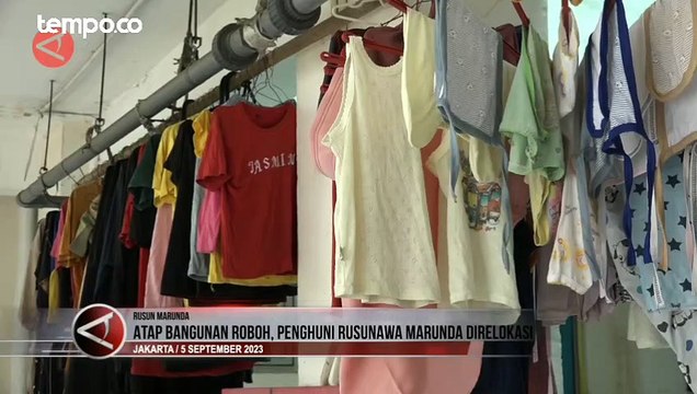 Atap Bangunan Roboh, Penghuni Rusuawa Marunda di Evakuasi