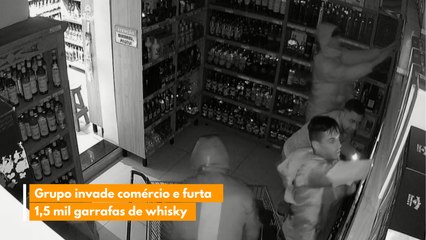 Grupo invade comércio e furta 1,5 mil garrafas de whisky