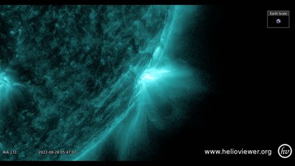Departing Sunspot Delivered Several Strong Flares In Amazing TIme-Lapse