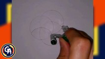 Preciosos CÍRCULOS DELINEADOS por un compás de dibujo. (Vídeo 1).  Precious CIRCLES OUTLINED by a drawing compass. (Video 1).