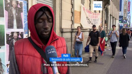 Requerentes de asilo ocupam edifício em Bruxelas que vai ser evacuado.