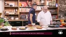 Sobrecoxa com risoto de bacon e brócolis | Deumas Oliveira | The Chef