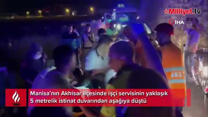 İşçi servisi tarlaya uçtu! Çok sayıda kişi yaralandı