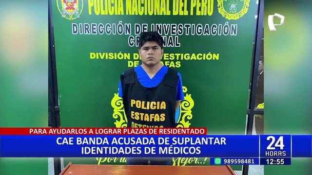 PNP captura banda delincuencial dedicada a la suplantación de identidades médicas
