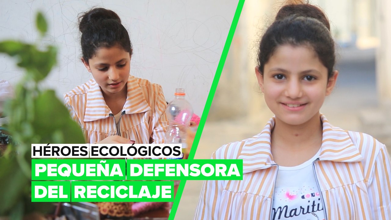 Héroes ecológicos: La pequeña defensora del reciclaje en Gaza