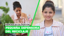 Héroes ecológicos: La pequeña defensora del reciclaje en Gaza