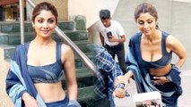 Shilpa Shetty Slays In Modern Saree While Promoting Sukhee