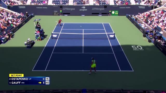 US Open - Expéditive contre Ostapenko, Gauff rallie le dernier carré