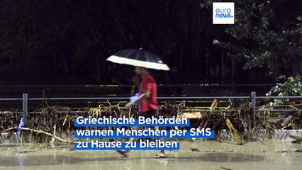 Скачать видео: Schwere Unwetter und sintflutartige Regenfälle im Süden Europas