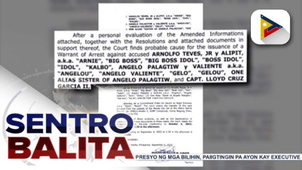 Download Video: Dating Rep. Arnie Teves at tatlong iba pa, ipinaaaresto na ng Manila RTC kaugnay sa Degamo slay case