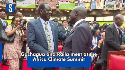 Gachagua and Raila meet at the Africa Climate Summit