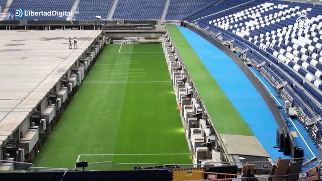 Así funciona el césped retráctil del estadio Santiago Bernabéu