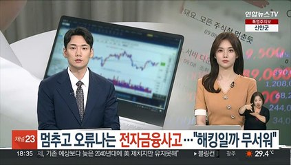 멈추고 오류나는 전자금융사고…"해킹일까 무서워"
