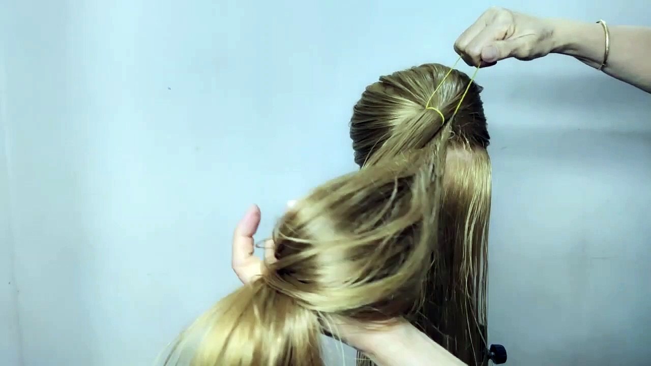 〖57〗Hướng Dẫn Búi Tóc Dài Dự Tiệc Chi Tiết｜Mẫu Tóc Đuôi Búi Bính Ôm Uốn Vòng Tầm Trung.