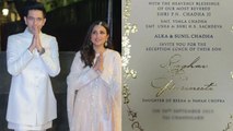 Parineeti Chopra Raghav Chadha Wedding Invitation Card Reveal, Reception Date से Venue Details