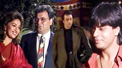 Shah Rukh Khan, Sanjay Dutt & Madhuri Dixit At Subhash Ghai's Party