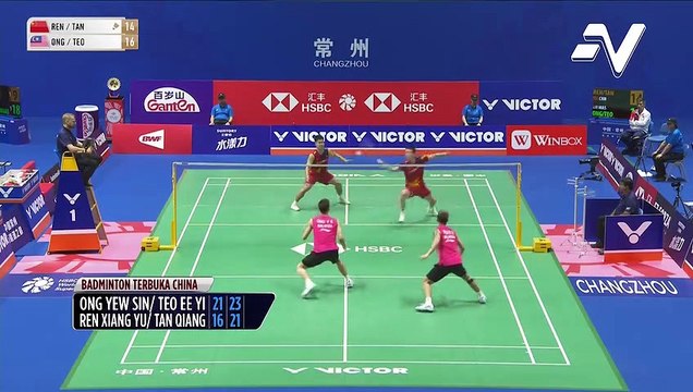 Beregu Profesional Negara, Teo Ee Yi / Ong Yew Sin menang straight sets untuk mara ke peringkat seterusnya Terbuka China