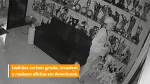 Ladrões cortam grade, invadem e roubam oficina em Americana