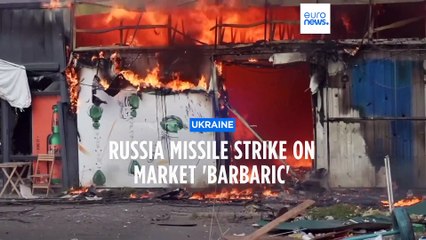 Russian missile strike on Ukrainian market kills 17, US announces new €932m aid package