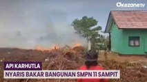 Api Karhutla Nyaris Bakar Bangunan SMPN 11 Sampit, Siswa Terpaksa Dipulangkan