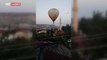 Kapadokya'da sıcak hava balonu minarenin alemine çarptı