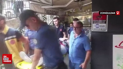 Zonguldak'ta kavga: Kadını yumruklayıp yere yığdı