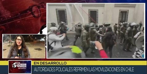Carabineros de Chile reprime movilización previa a aniversario 50 de golpe de Estado