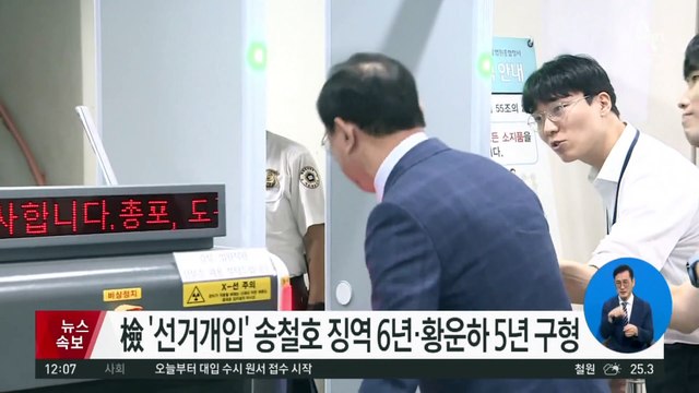 檢, ‘선거개입’ 송철호 징역 6년·황운하 징역 5년 구형
