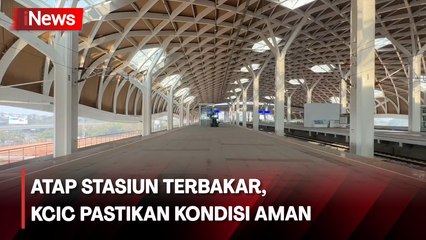 Atap Peron Kereta Cepat Terbakar, KCIC Pastikan Kondisi Stasiun Halim Aman