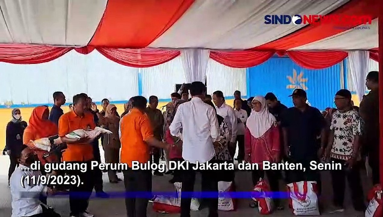 Resmikan Bansos Beras Tahap 2, Presiden Turut Cek Stok Beras di Gudang Bulog