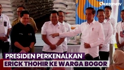 Momen Presiden Joko Widodo Perkenalkan Erick Thohir ke Warga Bogor