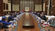 Cumhurbaşkanı Erdoğan, ABD Müslüman Organizasyonları Konseyi Genel Sekreteri Usame Cemal ve heyeti kabul etti