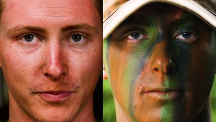 How Army jungle soldiers apply camouflage to hide and survive in combat