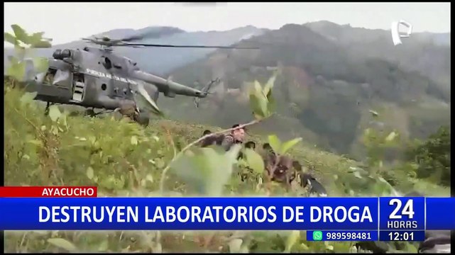 Ayacucho: ‘Sinchis de Mazamari’ destruyen dos laboratorios de cocaína