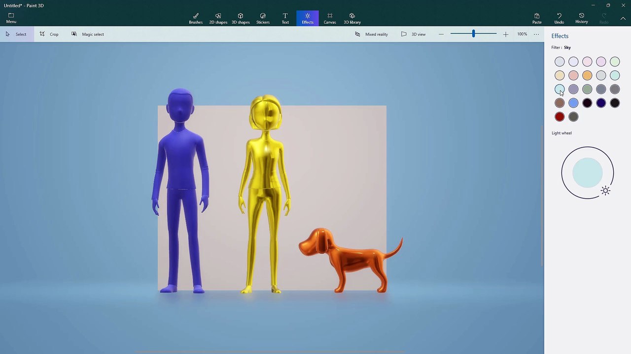 Paint 3D Course Section 27 Using Effects for Change Look